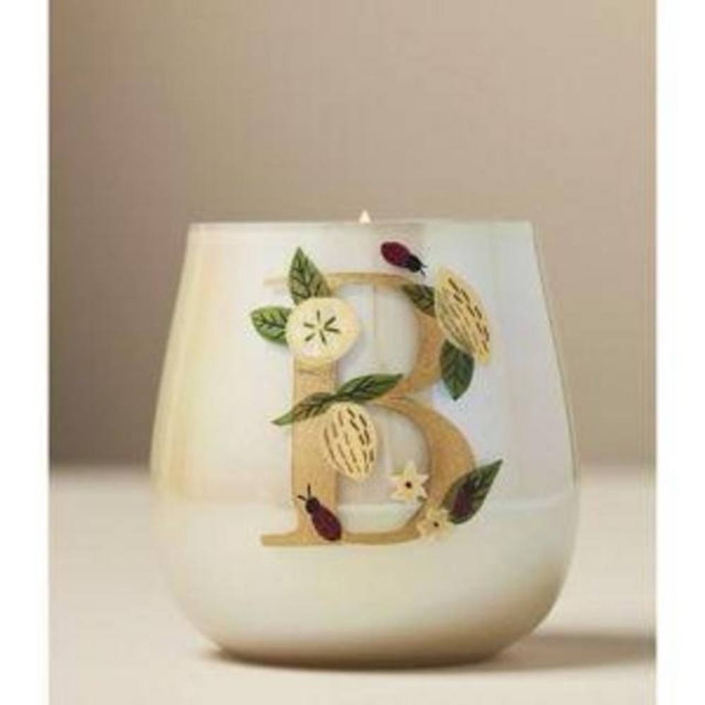 Fruity Monogram Floral Night Gardenia Glass Candle - Picture 3 of 5